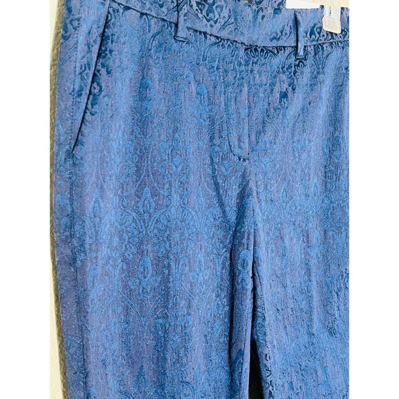 NWT White House Black Market Jacquard Blue Slim Ankle Size 2 $89 Whimsigoth - Picture 5 of 14